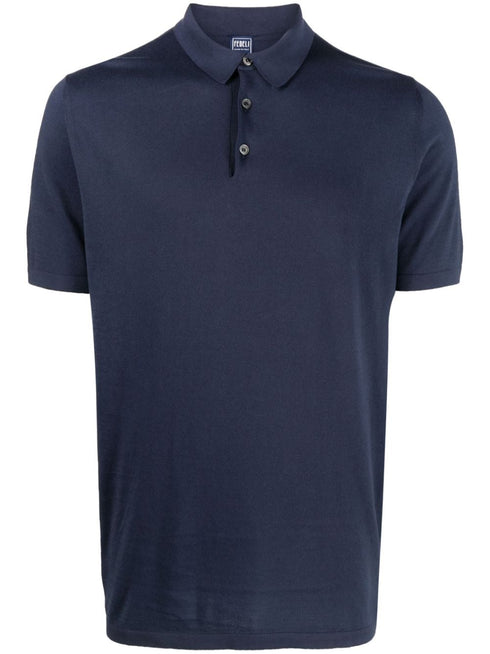 short-sleeved cotton polo shirt